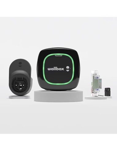 WALLBOX KIT PULSAR-PLUS 7,4kW, CABLE 5M Y MEDIDOR NEGRO