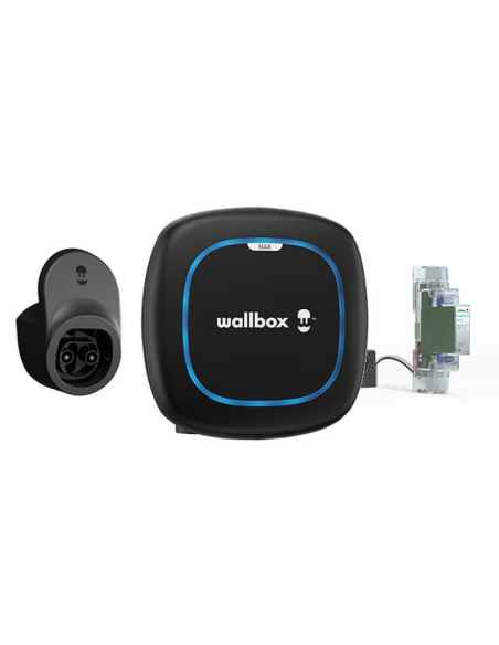 WALLBOX KIT PULSAR MAX 7,4 Kw, cable 5m, NEGRO Y MEDIDOR