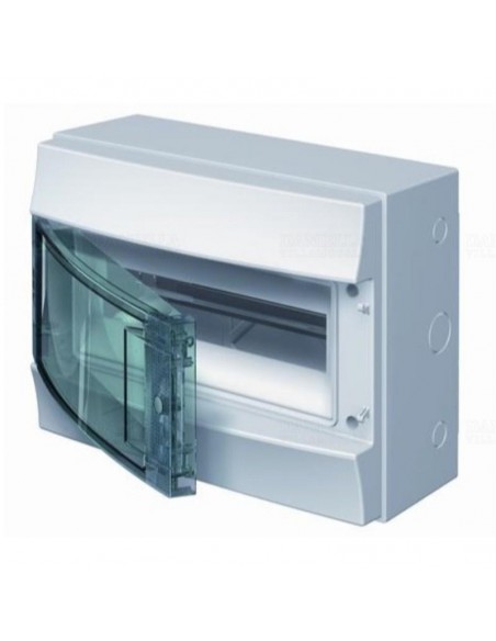 CAJA MOD  ESTANCA IP65 12 MOD MISTRAL TRANSP 