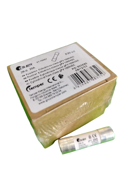 FUSIBLE CILINDRICO 20A DC 1000V 10X38MM